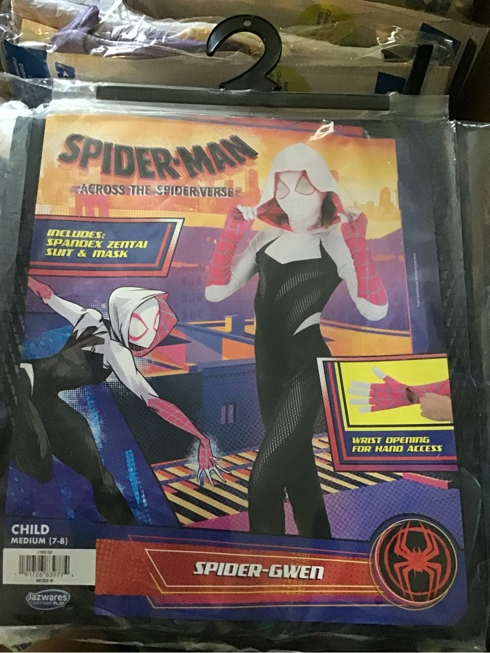 Spiderman across the spiderverse spider-Gwen child costume size medium 7/8
